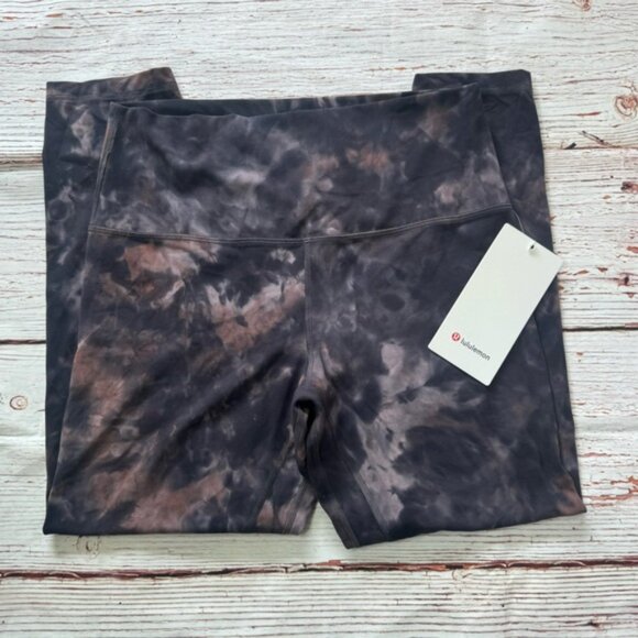 NWT Lululemon Align Crop 23" Diamond Dye in Diamond Dye Graphite Grey Pink Sz 10 - Picture 3 of 13